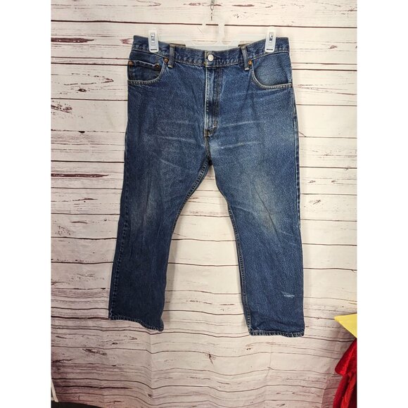 Levi's Bootcut 517s Size 36 x 30 Men's Denim Blue Jeans - Picture 13 of 14